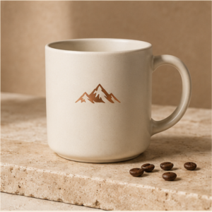 Keramiktasse Alpengold