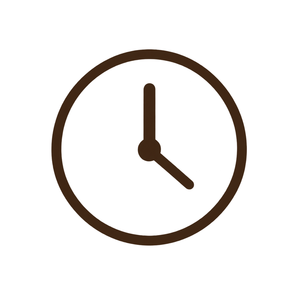 Uhr Icon für Öffnungszeiten